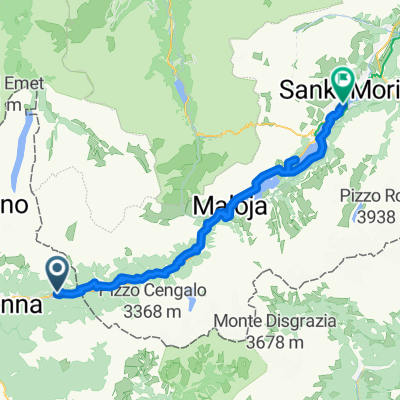Via Nazionale, Villa di Chiavenna nach Via Somplaz, St. Moritz