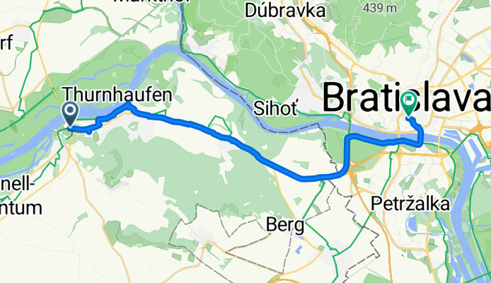 Steinerweg, Hainburg an der Donau to Old Town, Bratislava I
