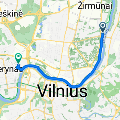 Neries g., Vilnius to Studentų g., Vilnius