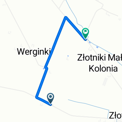 Werginki, Stawiszyn do Złotniki Małe-Kolonia, Stawiszyn
