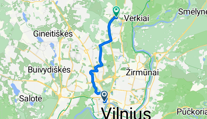 Saltoniškių g., Vilnius to Mykolo Marcinkevičiaus g., Vilnius