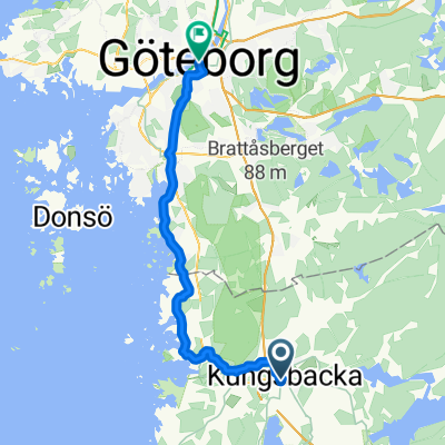 Route nach Göteborg