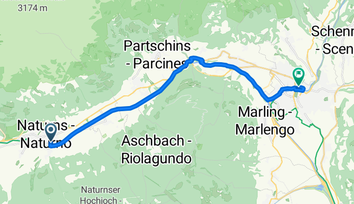 Via Lido, Naturno a Via Portici, Merano