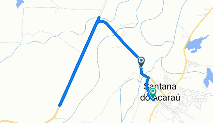 Rodovia Deputado Chagas Vasconcelos, Santana Do Acaraú a Rua João Adeodato Vasconcelos, Santana Do Acaraú