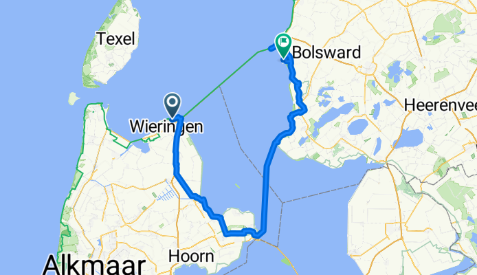 7 Den Oever to Makkum vis Aflsuitdijk