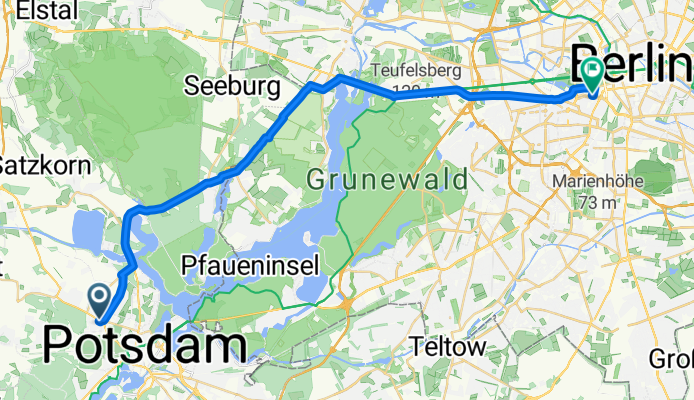 Am Krongut, Potsdam nach Reichpietschufer, Berlin