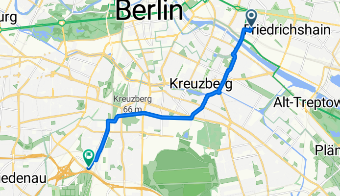 52.513, 13.436 nach 52.475, 13.361