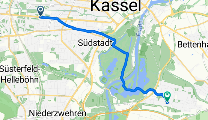 Wilhelmshöher Allee, Kassel nach Nürnberger Straße, Kassel