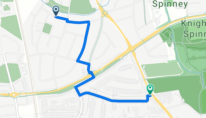 Skelton Drive, Leicester to Leicester Road, Wigston