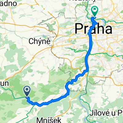 Karlstejn castle to Prague vegso