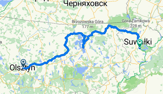 Partyzantów, Olsztyn do Płociczno-Osiedle, Suwałki