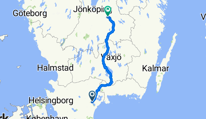 From Kristianstad to Nässjö