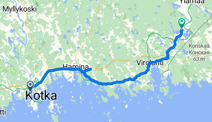 Vuorenrinne to Vaalimaantie