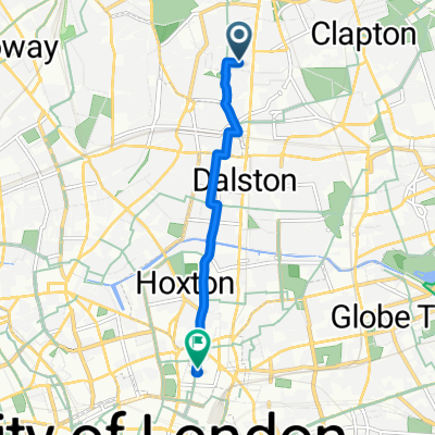 Walford Road, London to Paul Street, London