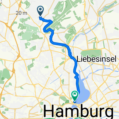 Paul-Sorge-Straße, Hamburg nach Alsterufer, Hamburg