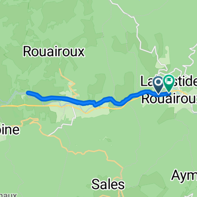 Avenue Général Charles de Gaulle, Labastide-Rouairoux à Place Jeanne Barret, Labastide-Rouairoux