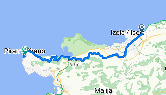 45.540, 13.672 nach 45.526, 13.569