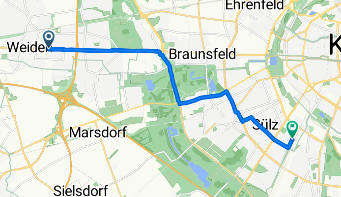 Lindenthal, Köln nach Rhöndorfer Straße, Köln