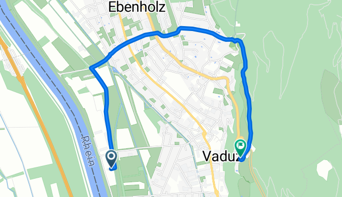 Via Alpina Green Trail: Sücka-Lenk, Vaduz to Fürst-Franz-Josef-Strasse, Vaduz