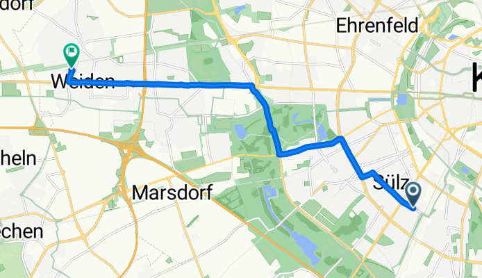 Gottesweg, Köln nach Albert-Kindle-Straße, Köln
