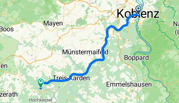 Julius-Wegeler-Straße, Koblenz nach Klostertreppe, Cochem