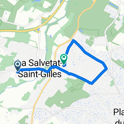 Rue du Stade, La Salvetat-Saint-Gilles à Impasse du Soulor, La Salvetat-Saint-Gilles