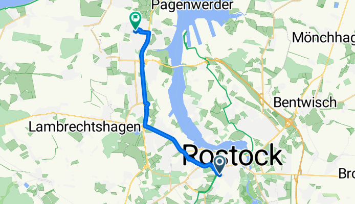 Goetheplatz, Rostock nach Schleswiger Straße, Rostock