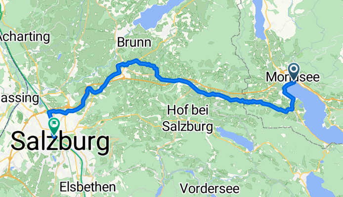 Mondsee bis Salzburg