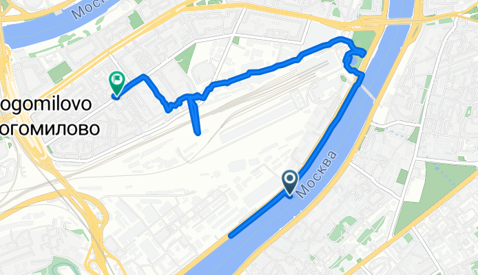 Бережковская набережная, Москва до Студенческая улица, Москва