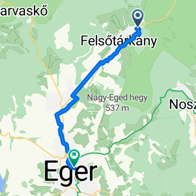 Felsőtárkány út - Eger Dobó István tér