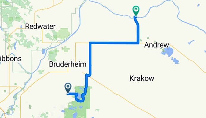 Range Rd 205, Strathcona County to Victoria Tr, Smoky Lake County