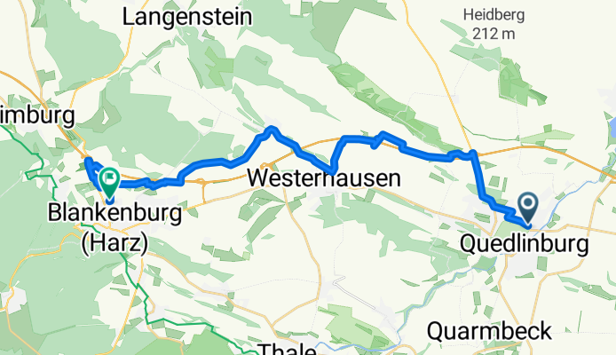Oeringerstraße, Quedlinburg nach Geschwister-Scholl-Straße, Blankenburg (Harz)