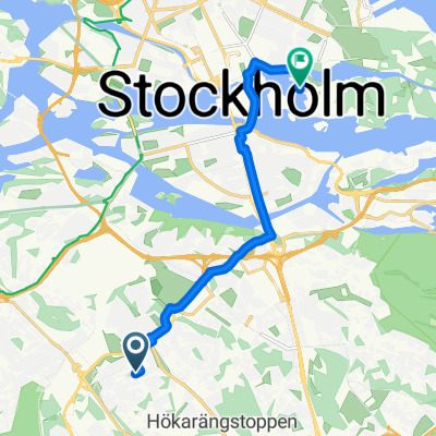 Vansövägen, Älvsjö nach Djurgårdsvägen, Stockholm