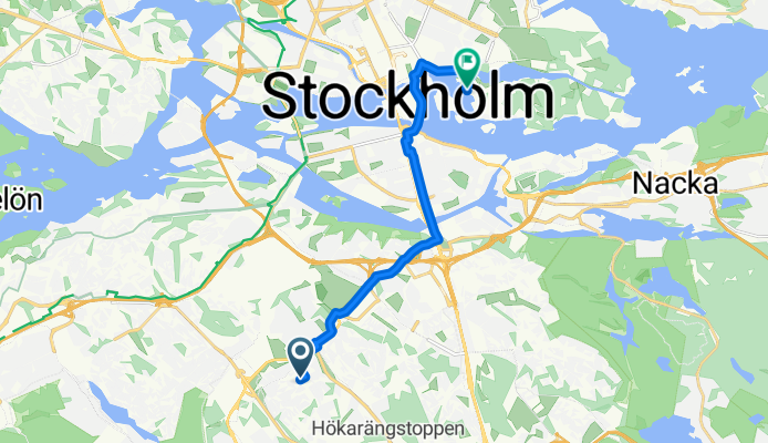 Vansövägen, Älvsjö nach Djurgårdsvägen, Stockholm