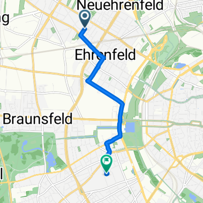 Thielenstraße to Joseph-Stelzmann-Straße 9B