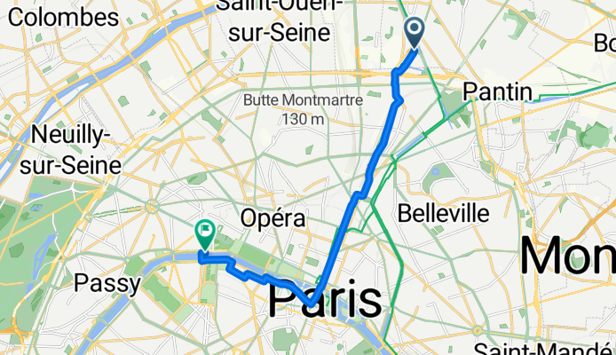 De Rue Pierre Larousse à Port des Champs-Élysées