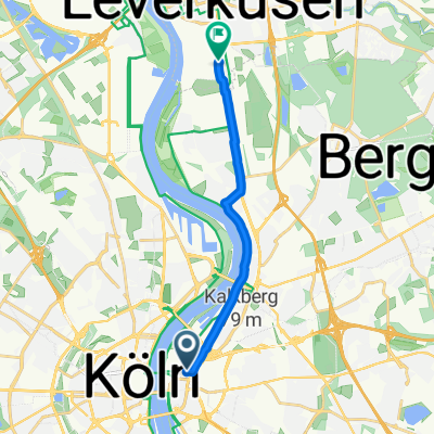 Innenstadt, Köln nach Chempark, Leverkusen