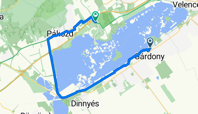 Útvonal innen: Tó tér