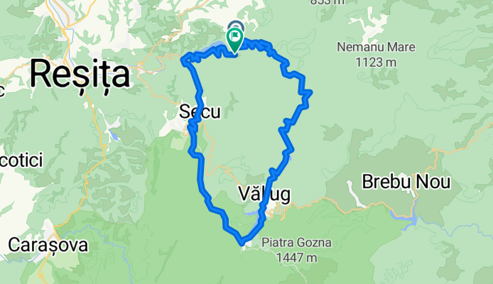 Route 2 in zona Reșița