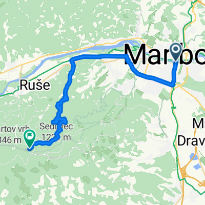 Ulica Kneza Koclja, Maribor до Lobnica, Pohorje