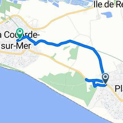 Rue des Oisières, Le Bois-Plage-en-Ré à Grande Rue, La Couarde-sur-Mer
