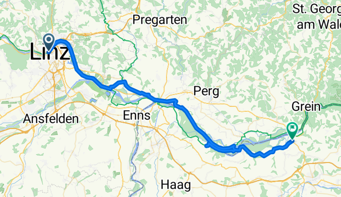 Donauradweg Etappe 3 Südufer: Linz - Ardagger