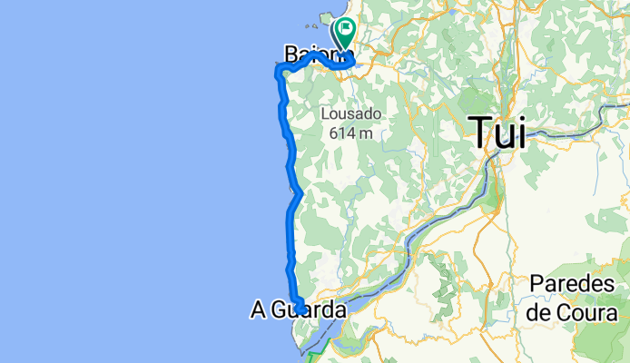 Lugar Monte Lourido, Nigrán a Avenida da Praia América, Nigrán