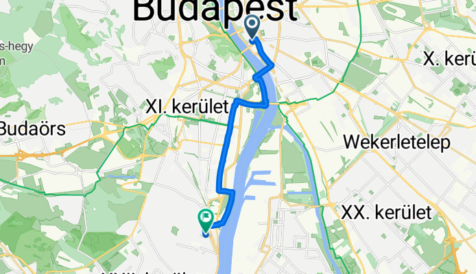 Veres Pálné utca, Budapest - Olajhegy utca, Budapest
