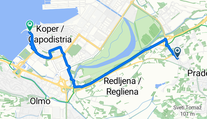 Pobeška cesta nach Kopališko nabrežje