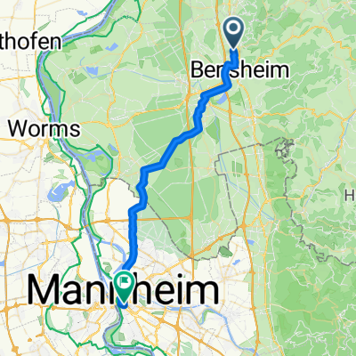 Von Bensheim bis Mannheim