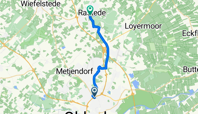 Alexanderstraße, Oldenburg nach Oldenburger Straße, Rastede