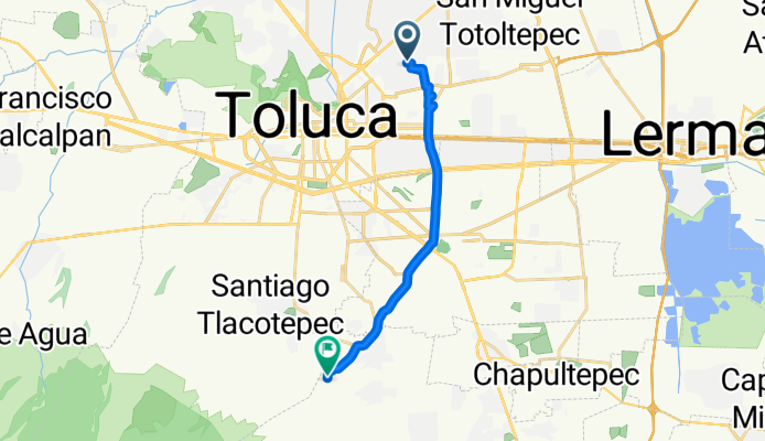 De Calle Pensador Mexicano a Carretera Metepec-Zacango Km7