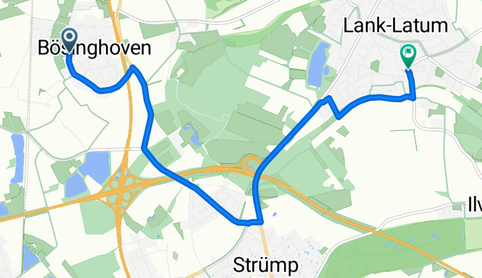 Bösinghovener Straße, Meerbusch nach Am Wasserturm, Meerbusch
