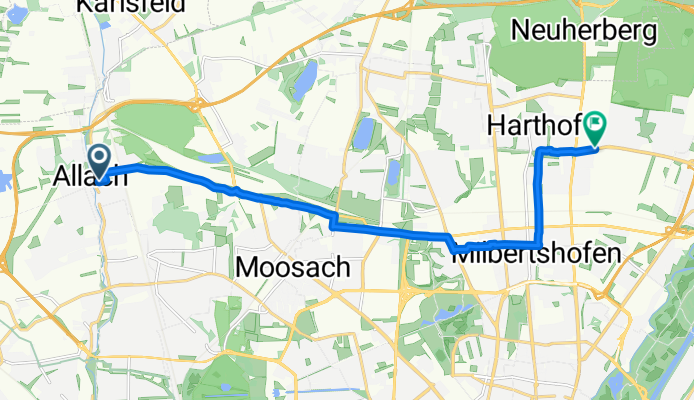Eversbuschstraße, München nach Heidemannstraße, München